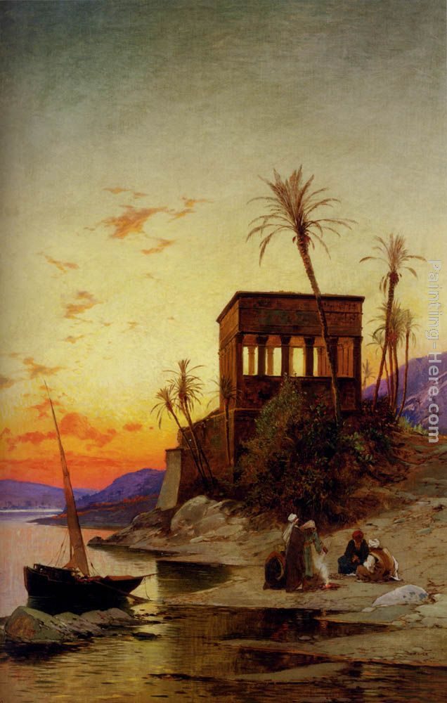 Hermann David Solomon Corrodi The Kiosk Of Trajan, Philae On The Nile